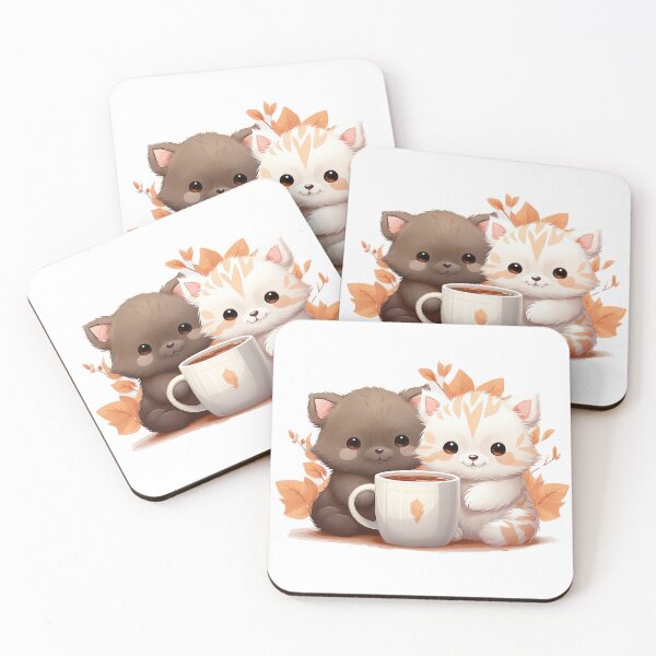Item preview, Cute coffee loving kitties designed and sold by BLKBNNY.