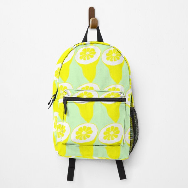 Item preview, Squeeze the Day! and Pattern with Yellow Lemon Cut  on Light Green Background designed and sold by IraNiva.