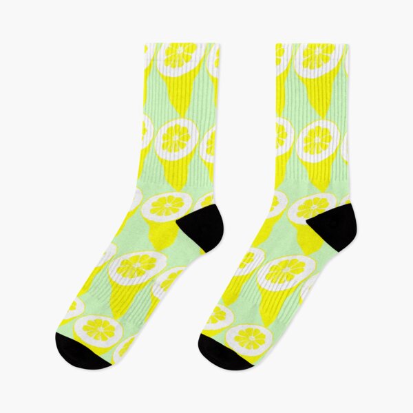 Item preview, Squeeze the Day! and Pattern with Yellow Lemon Cut  on Light Green Background designed and sold by IraNiva.