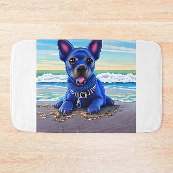 Item preview, Cute Blue Dog By the Ocean designed and sold by Swaggaville.