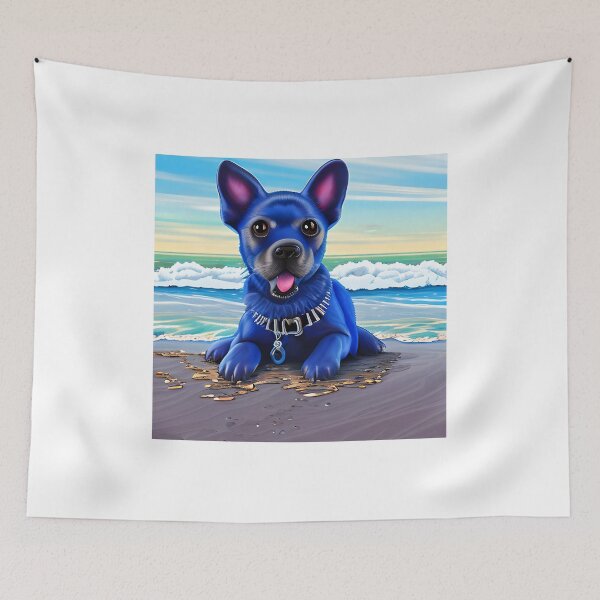Item preview, Cute Blue Dog By the Ocean designed and sold by Swaggaville.