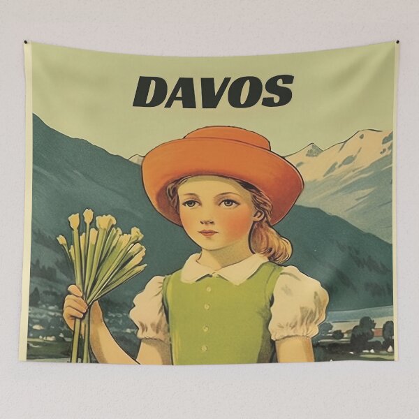 Item preview, Davos, Switzerland, Travel Poster designed and sold by BokeeLee.