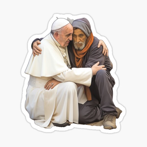 Item preview, Pope Francis ministering to the homeless designed and sold by ISBrunning.