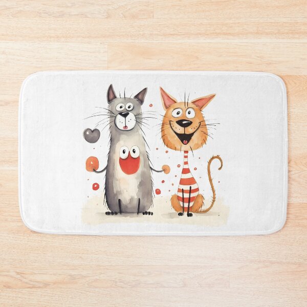 Item preview, Whimsical Cat Tales: Cartoon Cats Watercolor Illustration designed and sold by BNCH44.