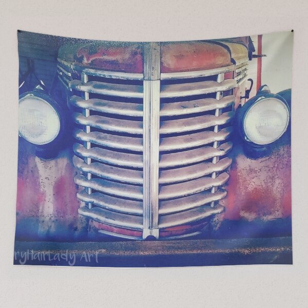 Item preview, Diamond T 1939 Red Old Vintage Truck,  Farm Truck, Antiques designed and sold by ScaryHairLady.