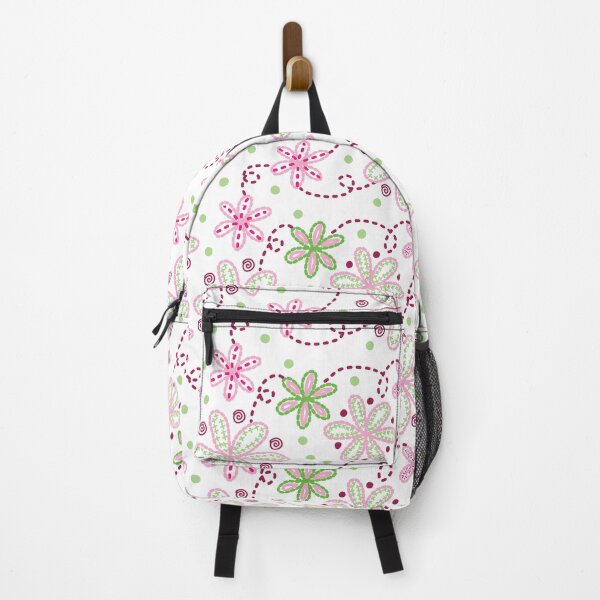 Item preview, Faux Embroidery Floral in Pale Pink, Magenta, Mulberry, and Greens designed and sold by Aureusglow.