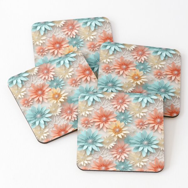 Item preview, 3d flowers pattern designed and sold by Clara Designs.