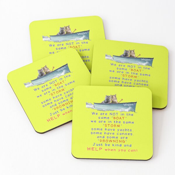 Item preview, We are NOT in the same Boat - Be Kind and Help when you can  designed and sold by StudioTanoshiiNeko.