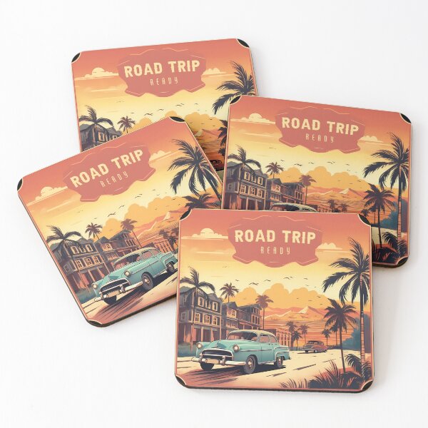 Item preview, Cruisin' Memories: Vintage Car Driving with Palm Trees | Road Trip Ready designed and sold by BNCH44.