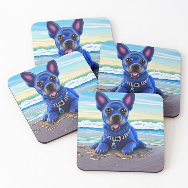 Item preview, Cute Blue Dog By the Ocean designed and sold by Swaggaville.