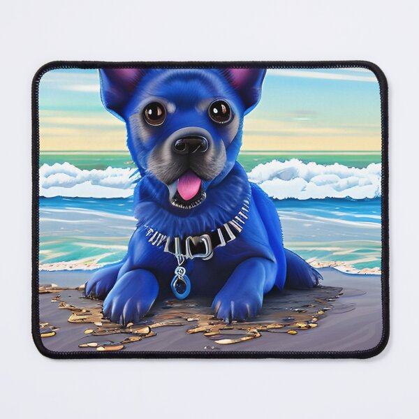 Item preview, Cute Blue Dog By the Ocean designed and sold by Swaggaville.