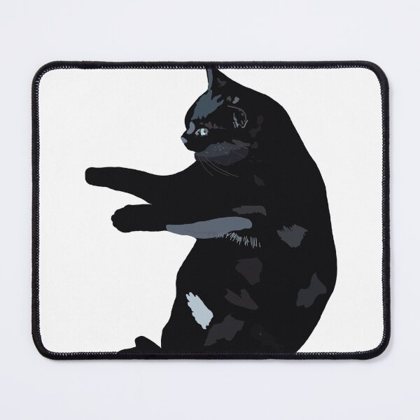 Item preview, lying black cat designed and sold by Jaennot.