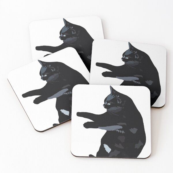 Item preview, lying black cat designed and sold by Jaennot.