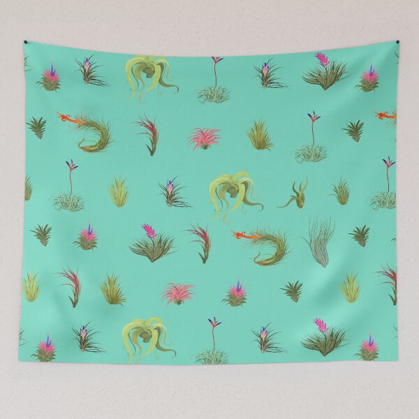 Item preview, Airplant Repeating Pattern Refreshed mint green bg designed and sold by Maysoulrose.