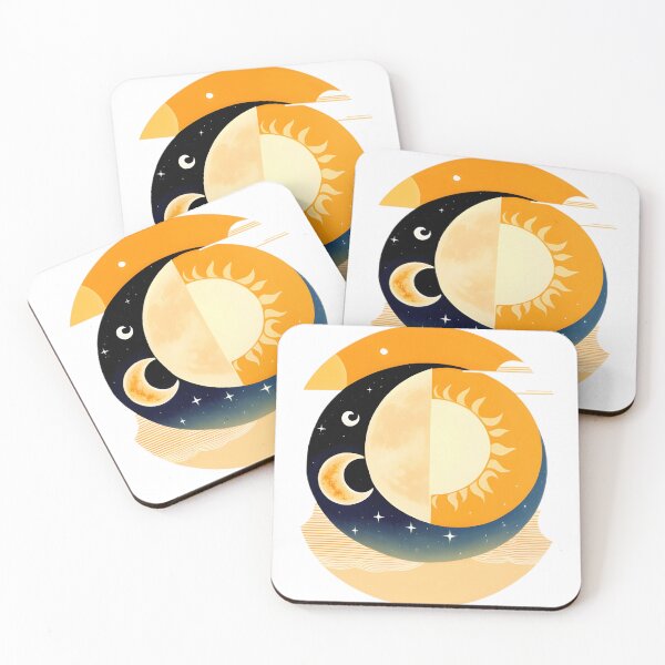 Item preview, Sun and Moon Celestial Bohemian Art designed and sold by hyggefolkart.