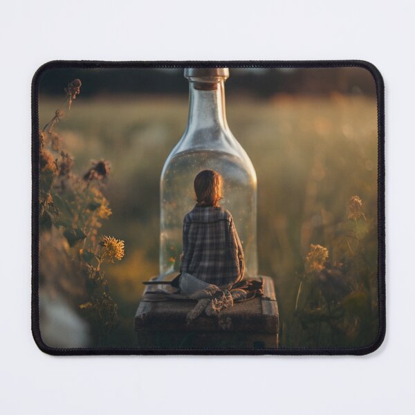 Item preview, 'Boy in a Bottle' Vintage style art designed and sold by SoulToonz.