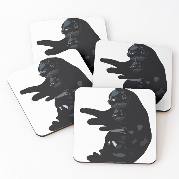 Item preview, double black cats elongated designed and sold by Jaennot.