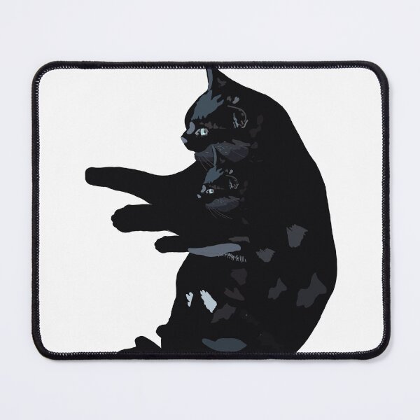 Item preview, double black cats elongated designed and sold by Jaennot.