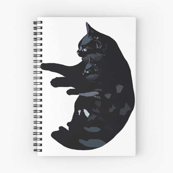 Item preview, double black cats elongated designed and sold by Jaennot.