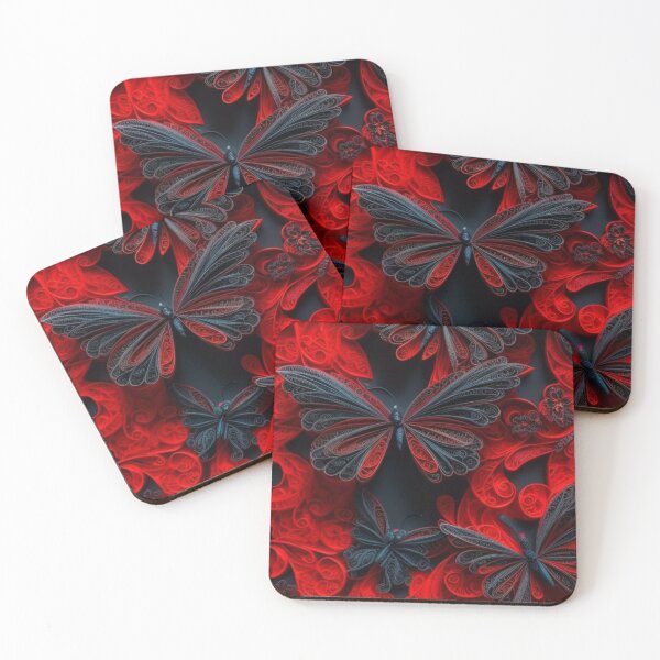 Item preview, Butterflies, Red Graphic Background designed and sold by artwealllove.
