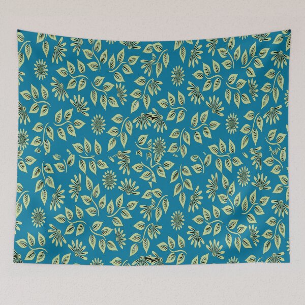 Item preview, Turquoise Tree Leaves  Pattern. designed and sold by SuraSu.