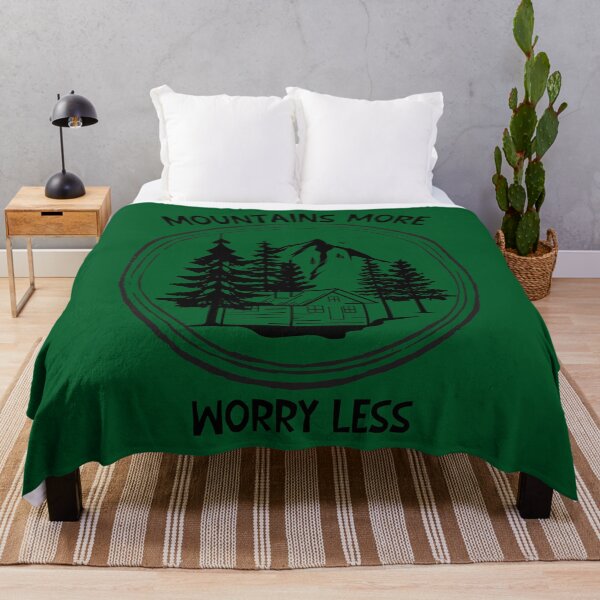 Item preview, Mountains More Worry Less designed and sold by SunnyFunnyArt.