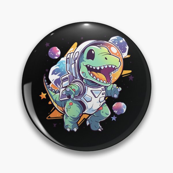 Item preview, Explorador cósmico: pequeño astronauta dinosaurio T-Rex en estilo manga dinámico | Diseño inspirado en tatuajes designed and sold by BNCH44.