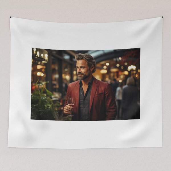 Item preview, Sommelier Showcasing Wine for Upscale Restaurant designed and sold by TheBrainArt.