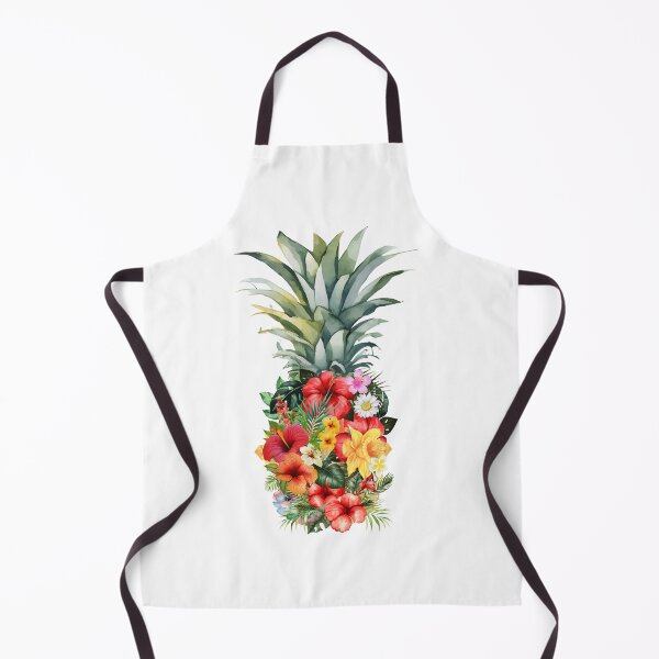 Item preview, Tropical Pineapple with Hawaiian Flowers designed and sold by sweetbelle.
