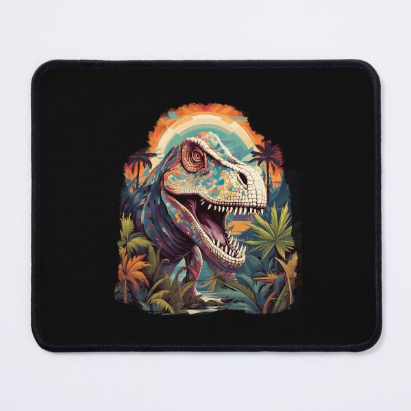 Item preview, Jungle Odyssey: Abstract T-Rex and Colorful Jungle | Vintage Poster-Inspired Illustration designed and sold by BNCH44.