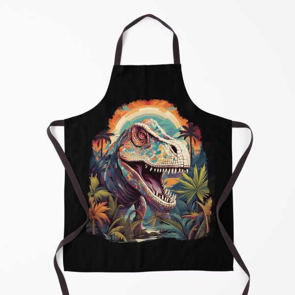 Item preview, Jungle Odyssey: Abstract T-Rex and Colorful Jungle | Vintage Poster-Inspired Illustration designed and sold by BNCH44.