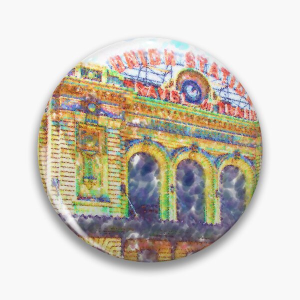 Item preview, Denver Union Station In Pointillism designed and sold by KirtTisdale.