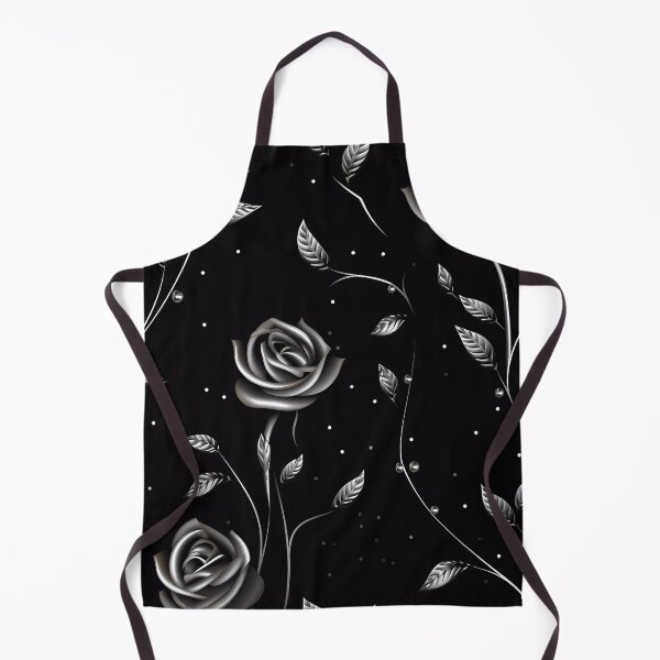 Item preview, Silver Roses on Black - Gothic inspired designed and sold by Nosy is Everything.
