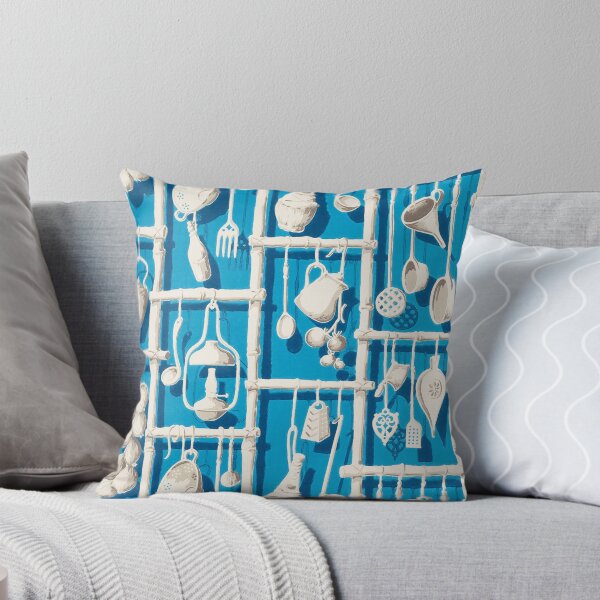 Item preview, Blue Pattern Cooking Utensils Art designed and sold by lalatrash.