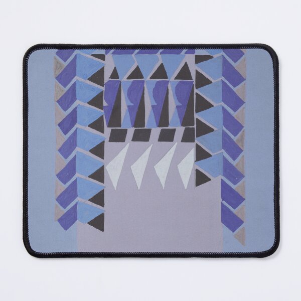 Item preview, Abstract Art Triangle Blue Tribal designed and sold by lalatrash.