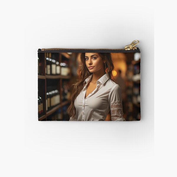 Item preview, Lady Sommelier Explaining Wine for Upscale Restaurant designed and sold by TheBrainArt.