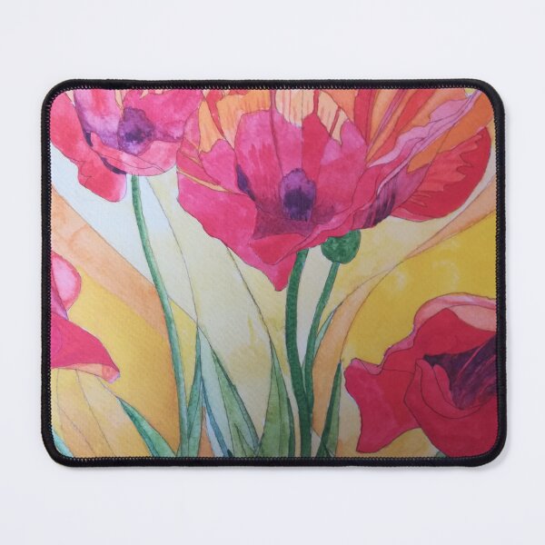Item preview, Red poppies in the sunshine watercolour painting designed and sold by esvb.