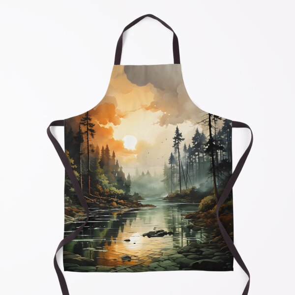 Item preview, Misty Forest Landscape Ink Paint 1 designed and sold by Maxouniverse.