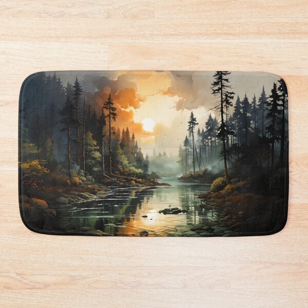 Item preview, Misty Forest Landscape Ink Paint 1 designed and sold by Maxouniverse.