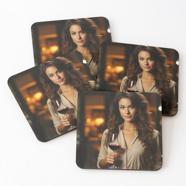 Item preview, Lady Sommelier Educating Wine for Upscale Restaurant designed and sold by TheBrainArt.