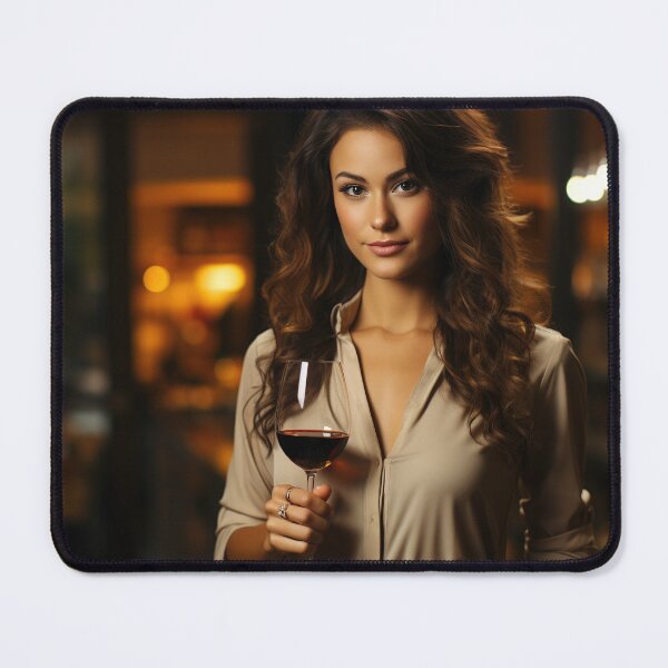 Item preview, Lady Sommelier Educating Wine for Upscale Restaurant designed and sold by TheBrainArt.