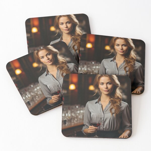 Item preview, Lady Sommelier Educating Wine for Upscale Restaurant designed and sold by TheBrainArt.