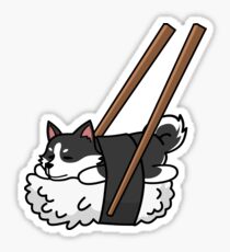 Funny Sushi Siberian Husky Sticker