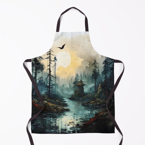Item preview, Misty Forest Landscape Ink Paint 2 designed and sold by Maxouniverse.