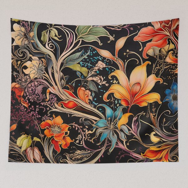Item preview, Indian Silk Textile Pattern V: Celebrates Music, Mythology and Festivals with Celestial Colors and Intertwined Shapes. designed and sold by InsaneLEDP.