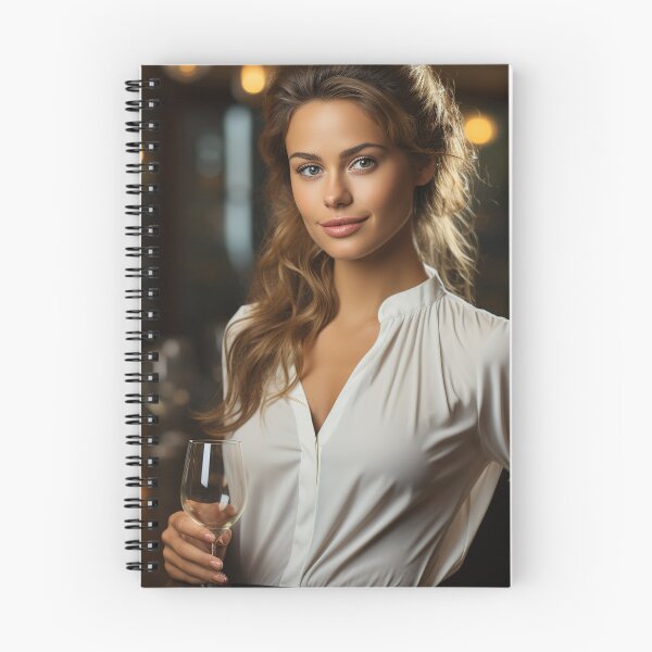 Item preview, Lady Sommelier Recommending Wine for Upscale Restaurant designed and sold by TheBrainArt.