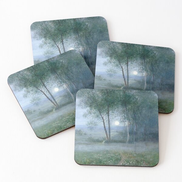 Item preview, Dusk Landscape with Birches designed and sold by tomorrowsart.