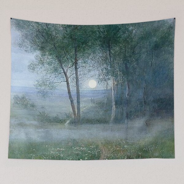 Item preview, Dusk Landscape with Birches designed and sold by tomorrowsart.