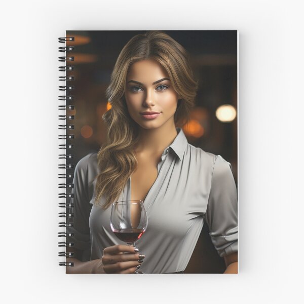 Item preview, Lady Sommelier Bragging Wine for Upscale Restaurant designed and sold by TheBrainArt.