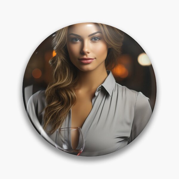 Item preview, Lady Sommelier Bragging Wine for Upscale Restaurant designed and sold by TheBrainArt.